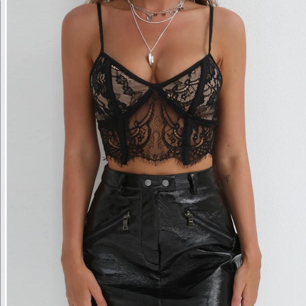 LAST Tiger Mist Emery Lace Bustier Top Size Large - Picture 3 of 10